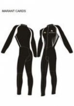 Black thermo marathon schaatspak Zwart/blauw/wit
